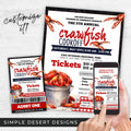crawfish boil flyer and ticket bundle